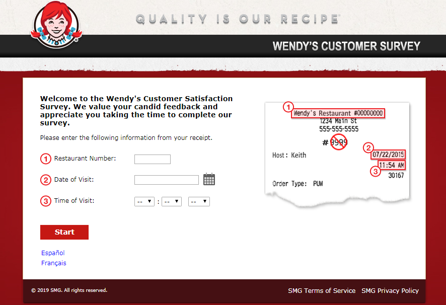 Wendy s Customer Survey