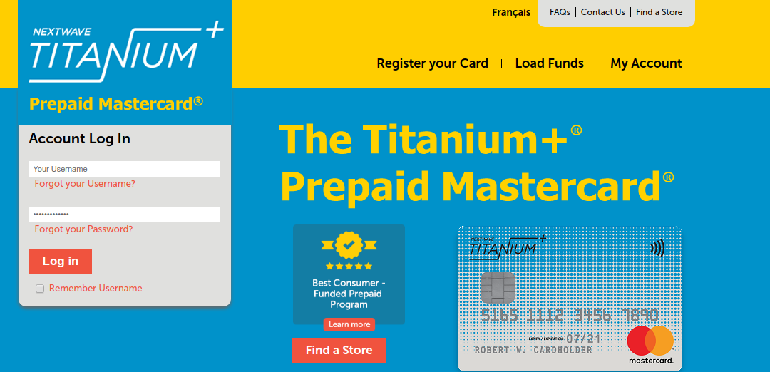 Titanium+ Prepaid Card Logo