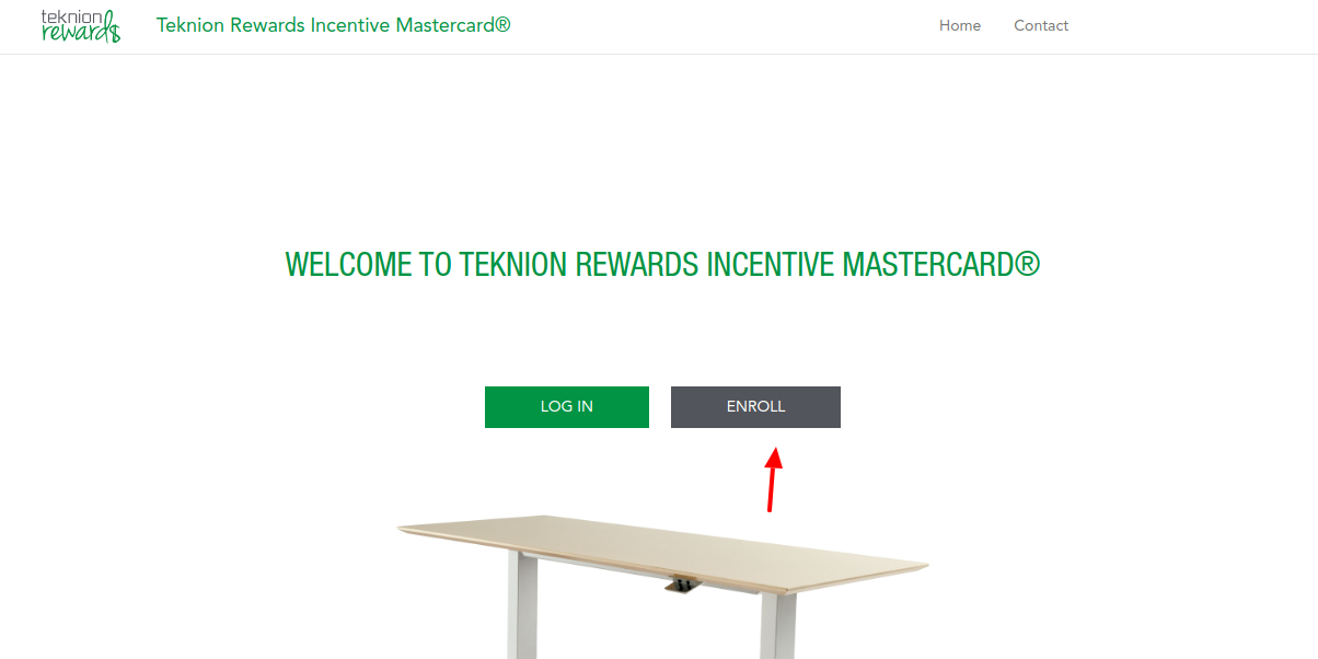 Teknion Rewards Incentive Mastercard Enroll