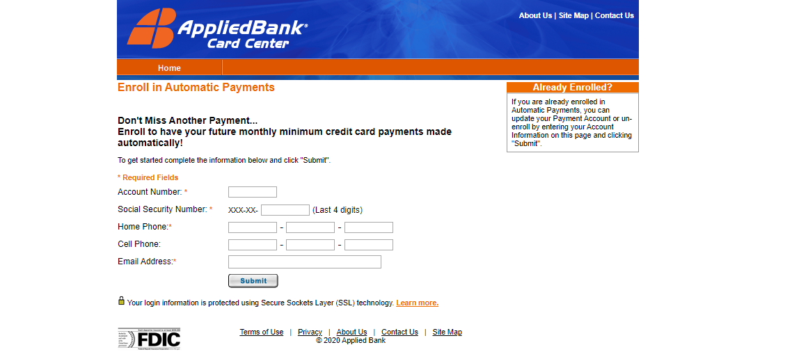 Set up Automatic Payments for Applied Bank Credit Cards
