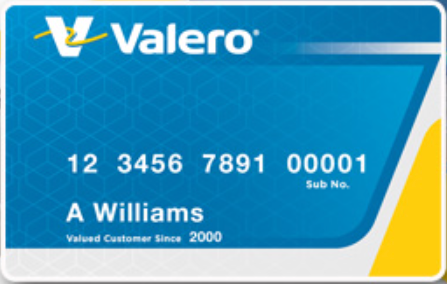 valero credit card